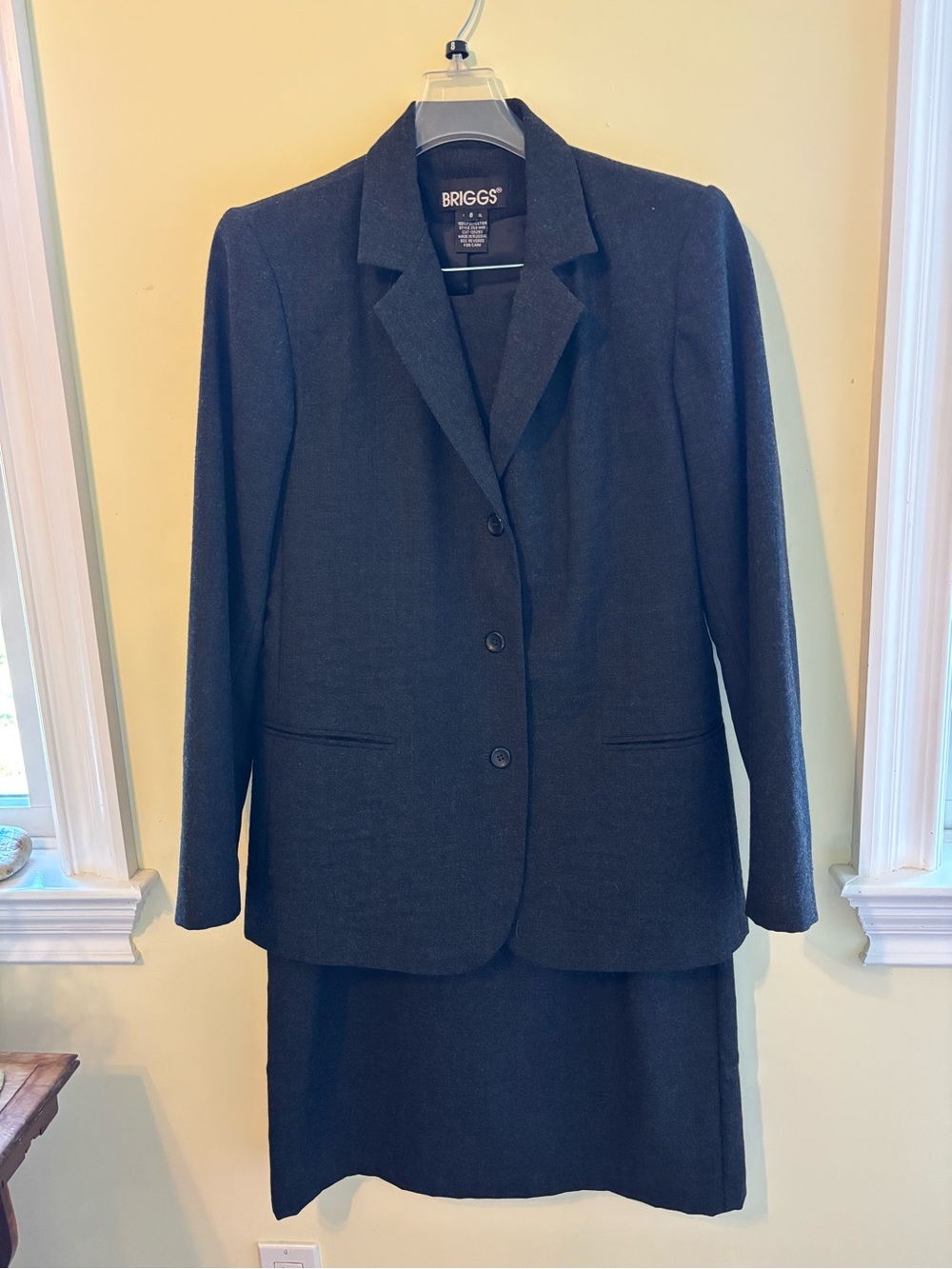 Charcoal Grey vintage wool suit